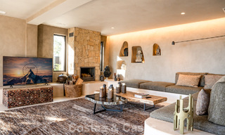 Move-in ready villa with Ibiza-chic design for sale with sea views on the New Golden Mile between Marbella and Estepona 787789 