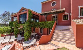 Stately luxury villa for sale in a classic Andalusian style in a gated, prestigious urbanization in Benahavis - Marbella 787973 