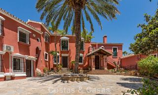 Stately luxury villa for sale in a classic Andalusian style in a gated, prestigious urbanization in Benahavis - Marbella 787981 