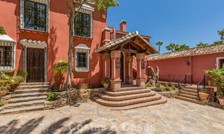 Stately luxury villa for sale in a classic Andalusian style in a gated, prestigious urbanization in Benahavis - Marbella 787982 