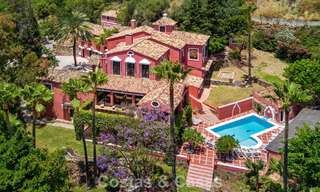 Stately luxury villa for sale in a classic Andalusian style in a gated, prestigious urbanization in Benahavis - Marbella 787984 
