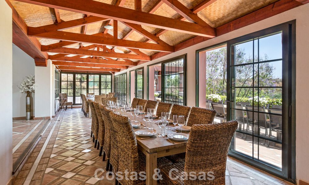 Stately luxury villa for sale in a classic Andalusian style in a gated, prestigious urbanization in Benahavis - Marbella 787999