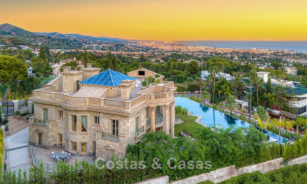 Remarkable neoclassical palace for sale in the prestigious gated community of Sierra Blanca, Marbella 788197