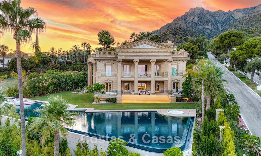Remarkable neoclassical palace for sale in the prestigious gated community of Sierra Blanca, Marbella 788198
