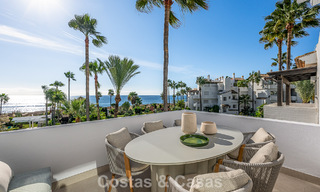 Modernized apartment with sea views for sale in a beachfront complex on the New Golden Mile between Marbella and Estepona 788772