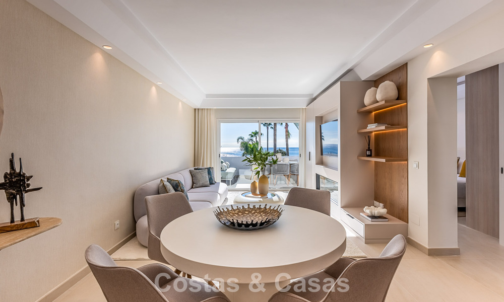 Modernized apartment with sea views for sale in a beachfront complex on the New Golden Mile between Marbella and Estepona 788794