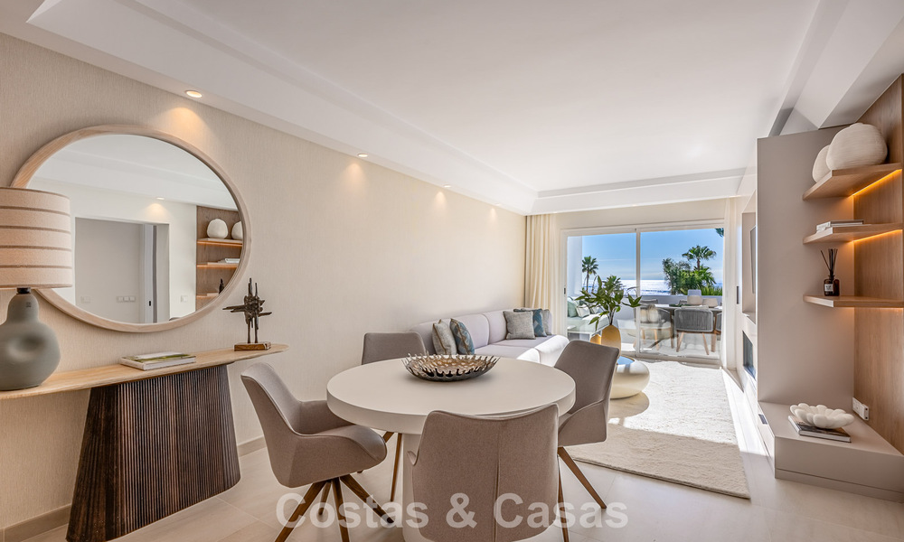 Modernized apartment with sea views for sale in a beachfront complex on the New Golden Mile between Marbella and Estepona 788797