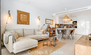 Ground-floor, modern apartment with large private garden, terrace and partial sea views for sale on golf course in Estepona 789782 