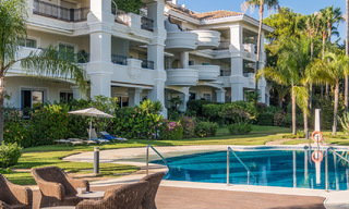 Modernly renovated ground floor apartment for sale in a prime gated complex in Sierra Blanca, Golden Mile, Marbella 789846 