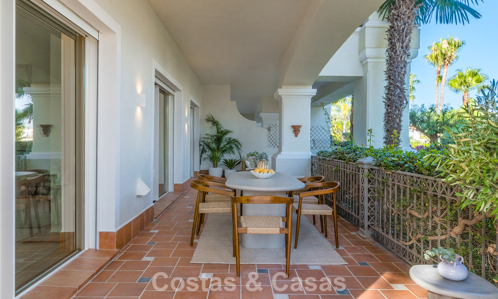 Modernly renovated ground floor apartment for sale in a prime gated complex in Sierra Blanca, Golden Mile, Marbella 789875