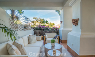 Modernly renovated ground floor apartment for sale in a prime gated complex in Sierra Blanca, Golden Mile, Marbella 789877 