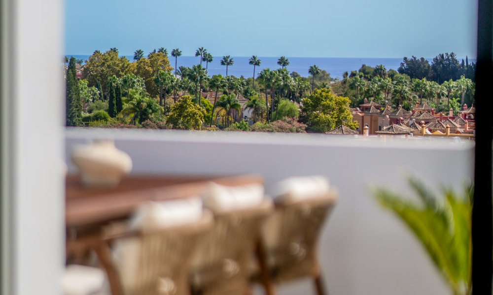 Modern renovated duplex penthouse with sea views for sale within walking distance of Puerto Banús, Marbella 789175