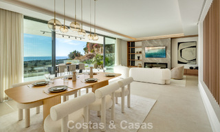 Attractive designer villa with spectacular sea views for sale in Elviria, east of Marbella center 789111 