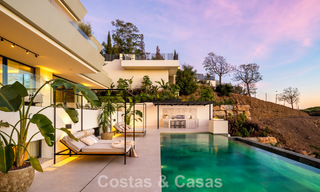 Attractive designer villa with spectacular sea views for sale in Elviria, east of Marbella center 789125 