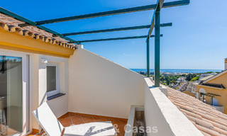 Duplex penthouse with sea views for sale within walking distance of amenities and Puerto Banus in Nueva Andalucia, Marbella 789306 