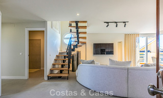 Duplex penthouse with sea views for sale within walking distance of amenities and Puerto Banus in Nueva Andalucia, Marbella 789307 