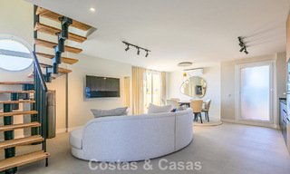 Duplex penthouse with sea views for sale within walking distance of amenities and Puerto Banus in Nueva Andalucia, Marbella 789308 