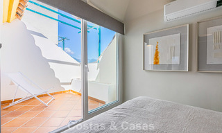 Duplex penthouse with sea views for sale within walking distance of amenities and Puerto Banus in Nueva Andalucia, Marbella 789327 