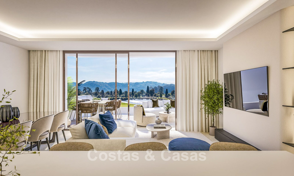 Contemporary new-build apartments for sale bordering the golf course in Mijas, Costa del Sol 791145