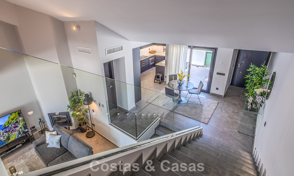Prime Location! Spacious townhouse for sale with modern interior in the Aloha Golf community in Nueva Andalucía, Marbella 790151