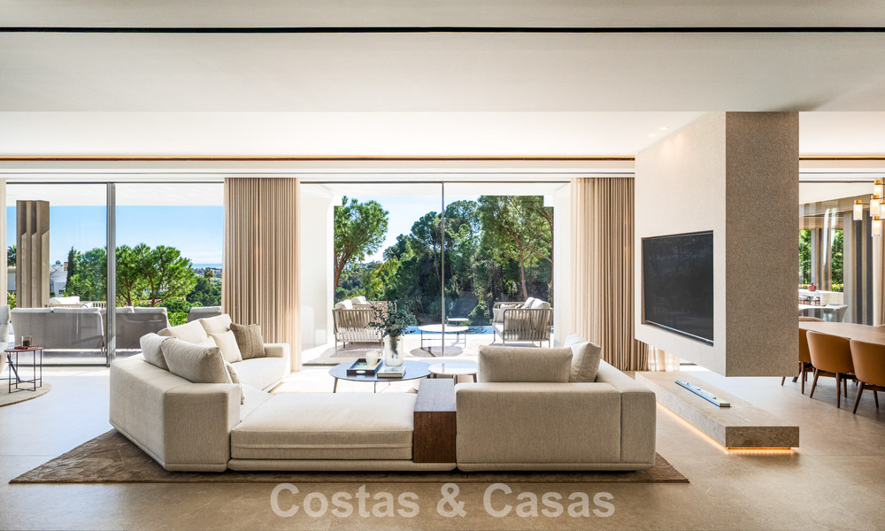Impressive luxury villa with golf and sea views for sale in La Quinta, Benahavis - Marbella 790192