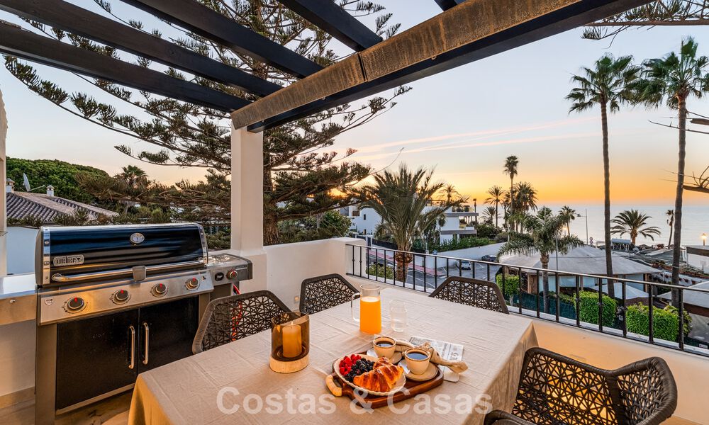 Contemporary renovated spacious penthouse for sale just steps from the beach in San Pedro, Marbella 790519