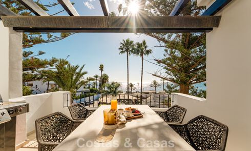 Contemporary renovated spacious penthouse for sale just steps from the beach in San Pedro, Marbella 790529