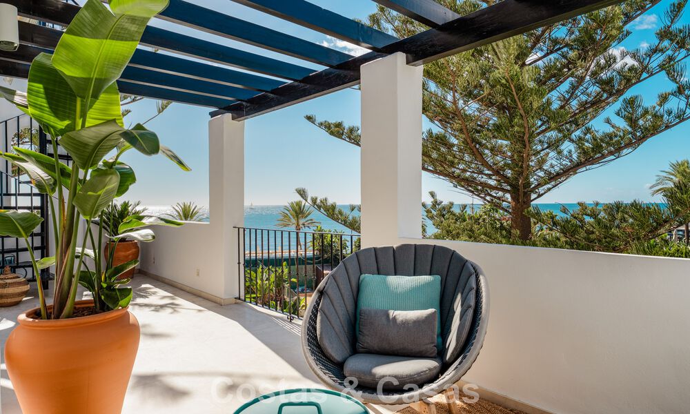 Contemporary renovated spacious penthouse for sale just steps from the beach in San Pedro, Marbella 790540