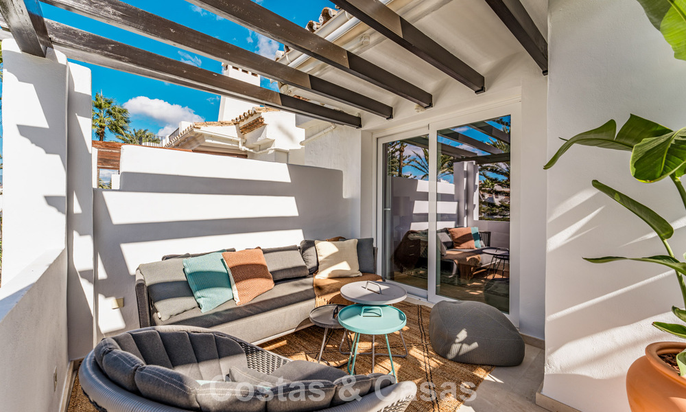 Contemporary renovated spacious penthouse for sale just steps from the beach in San Pedro, Marbella 790541