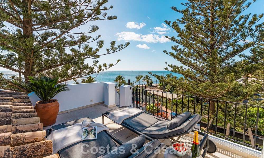 Contemporary renovated spacious penthouse for sale just steps from the beach in San Pedro, Marbella 790543