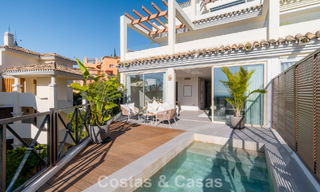 Contemporary renovated 3-bedroom apartment for sale with private pool and sea views in Nueva Andalucia, Marbella 790786 