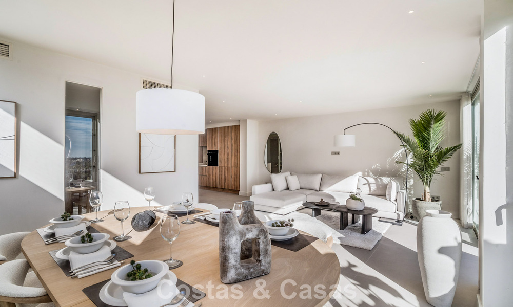 Contemporary renovated 3-bedroom apartment for sale with private pool and sea views in Nueva Andalucia, Marbella 790792