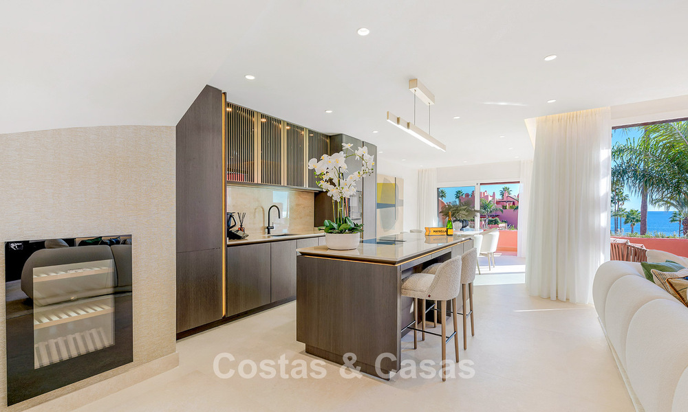 Spacious duplex penthouse for sale with sea views in an iconic beachfront complex on the New Golden Mile, Marbella - Estepona 790845
