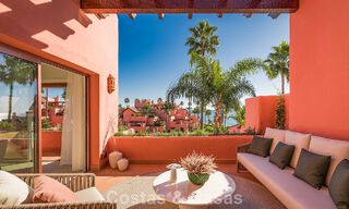 Spacious duplex penthouse for sale with sea views in an iconic beachfront complex on the New Golden Mile, Marbella - Estepona 790854 