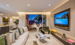 Spacious duplex penthouse for sale with sea views in an iconic beachfront complex on the New Golden Mile, Marbella - Estepona 790878 