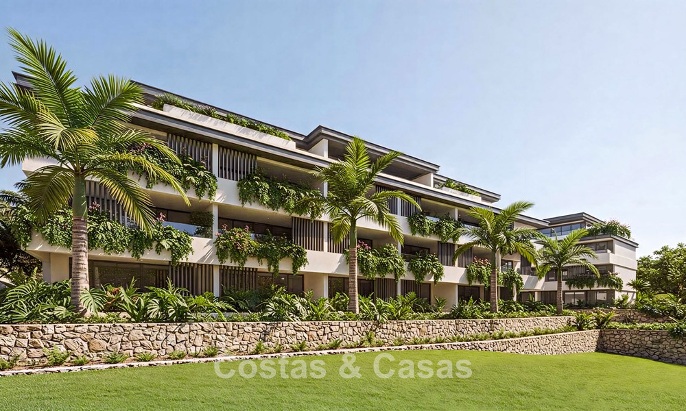 Exclusive luxury apartments on a frontline golf complex with sea views in Mijas, Costa del Sol 791286