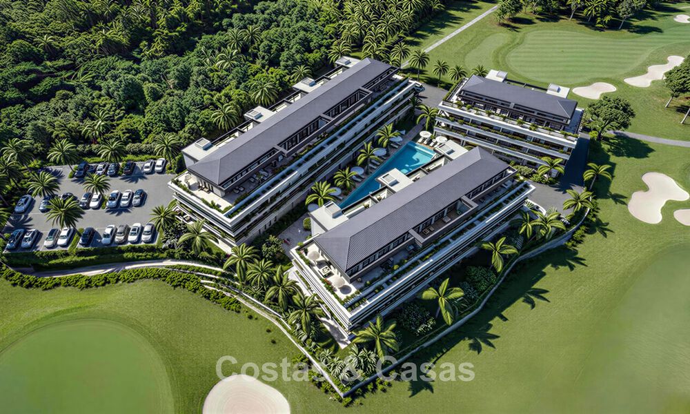 Exclusive luxury apartments on a frontline golf complex with sea views in Mijas, Costa del Sol 791289