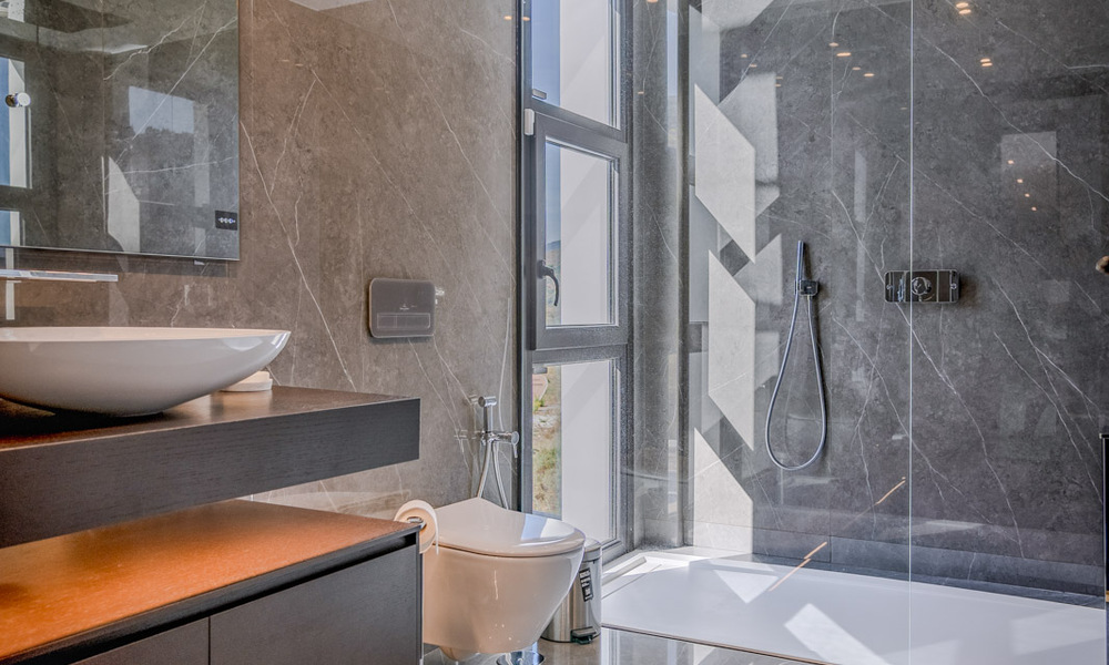 Brand-new, modern luxury villa with sea views for sale in a golf resort in Mijas, Costa del Sol 791694