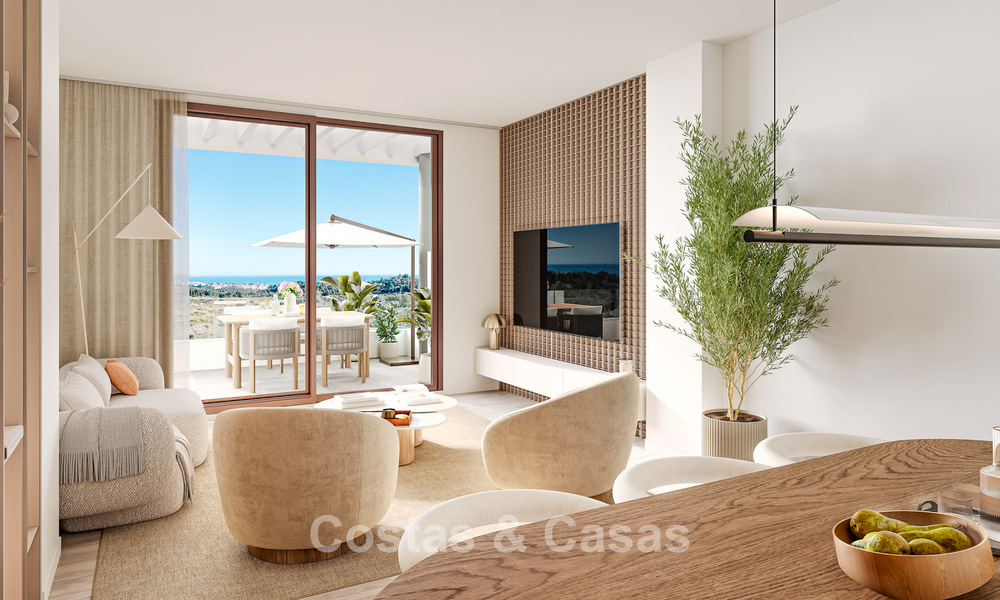 Stylish new-build apartments with panoramic sea views for sale in Mijas Costa, Costa del Sol 791715