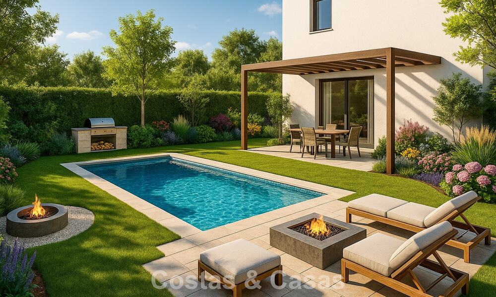 Modern semi-detached villas for sale with 360° views, Mijas Costa, Costa del Sol 791805