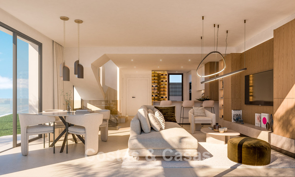 Modern semi-detached villas for sale with 360° views, Mijas Costa, Costa del Sol 791807
