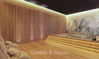 Contemporary townhouses with modern design for sale in a golf setting in Mijas Costa, Costa del Sol 791817 
