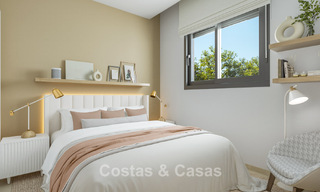Contemporary townhouses with modern design for sale in a golf setting in Mijas Costa, Costa del Sol 791822 
