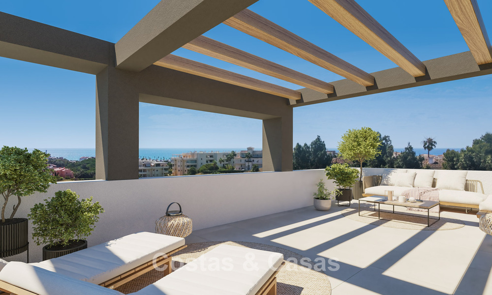 Contemporary townhouses with modern design for sale in a golf setting in Mijas Costa, Costa del Sol 791829