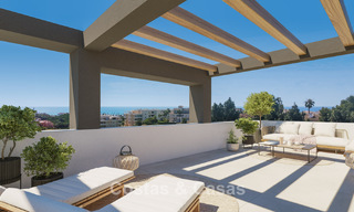 Contemporary townhouses with modern design for sale in a golf setting in Mijas Costa, Costa del Sol 791829 