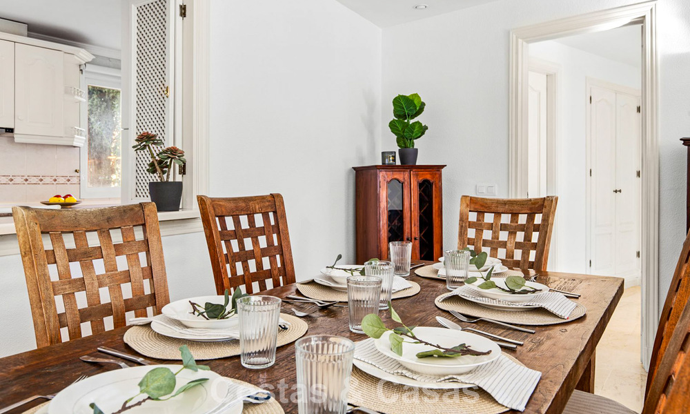 Very spacious garden apartment for sale in a beachfront complex on the New Golden Mile between Marbella and Estepona 792107