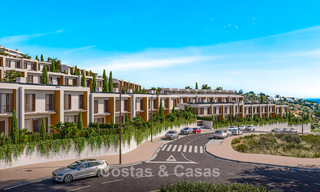 Contemporary townhouses with stunning sea views for sale in La Cala de Mijas, Costa del Sol 792673 