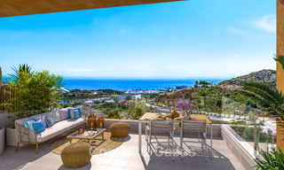 Contemporary townhouses with stunning sea views for sale in La Cala de Mijas, Costa del Sol 792674 