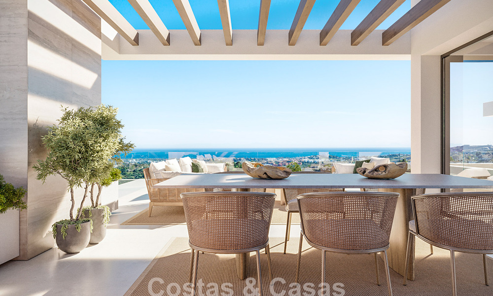 5 modernist terraced villas for sale with panoramic sea views in La Quinta, Benahavís - Marbella 795593