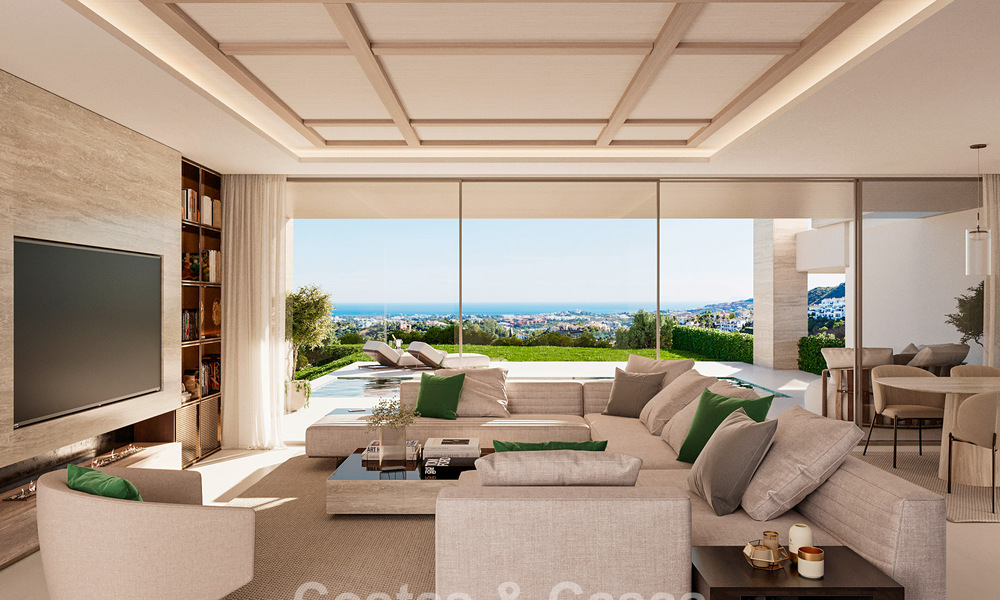 5 modernist terraced villas for sale with panoramic sea views in La Quinta, Benahavís - Marbella 795595